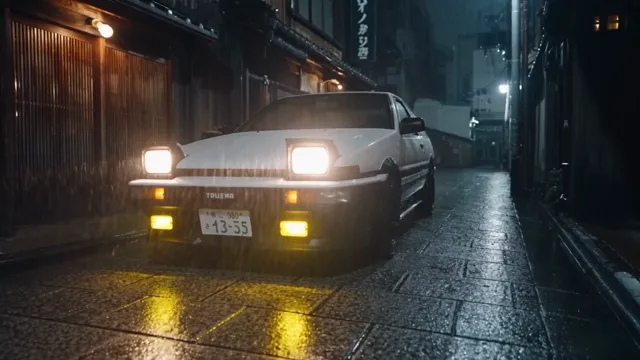 Seedance 2.5 — References: @Image1 and @Image2 are the Toyota Sprinter Trueno AE86 from the front and the rear 